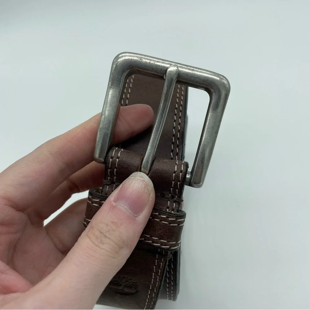 Timberland Brown Genuine Leather Belt